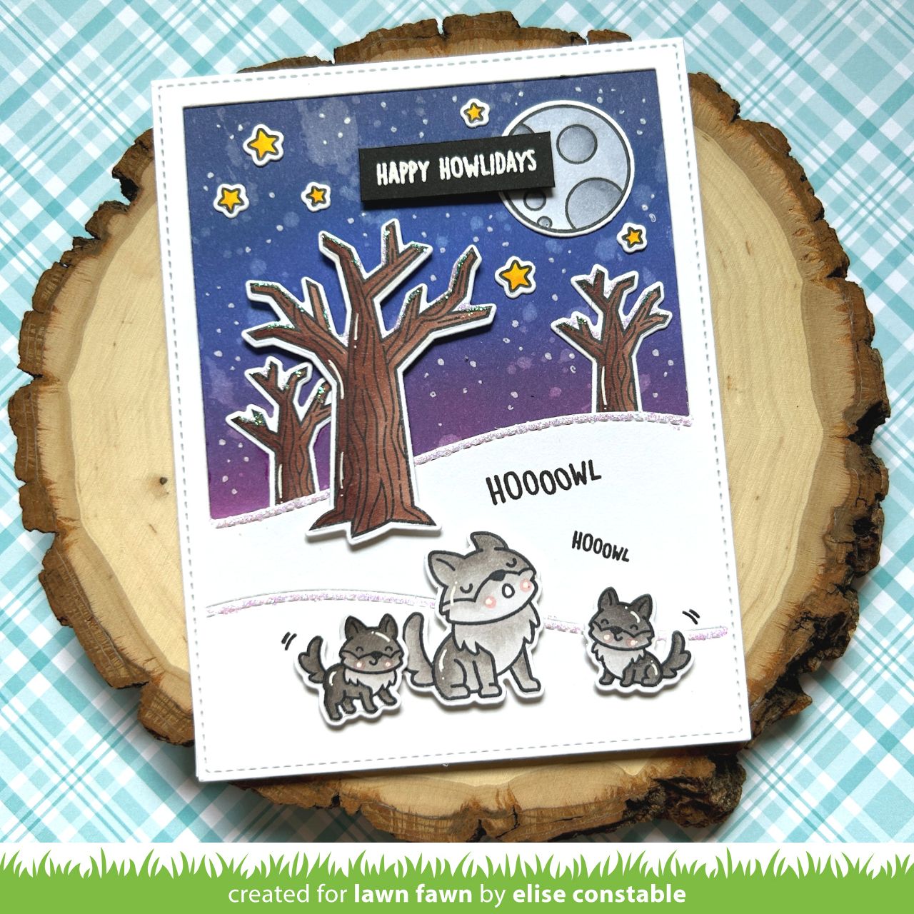 Lawn Fawn Wild Wolves clear stamp set 4x6