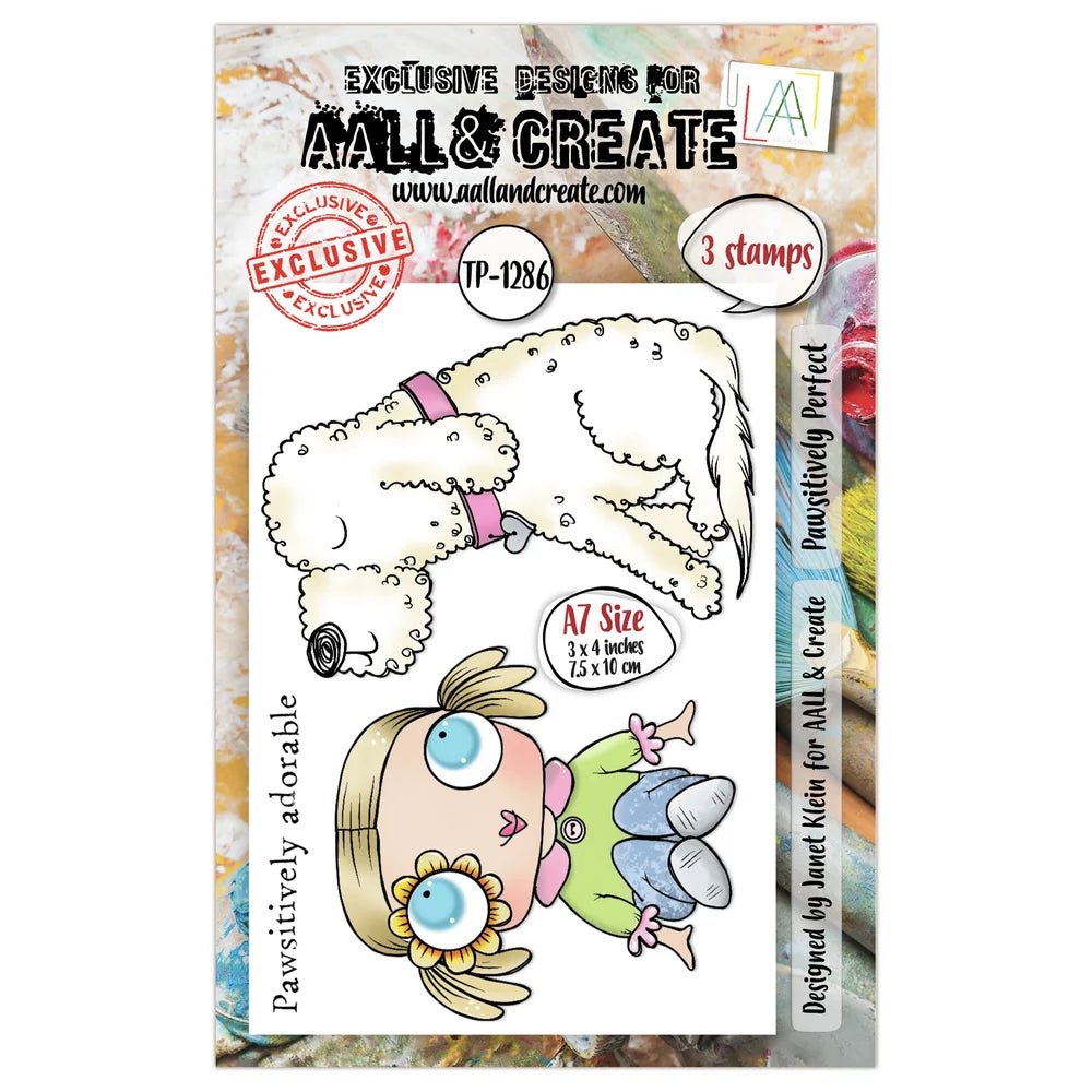 A Year in Bloom A7 Stamp Set Pawsitively Perfect