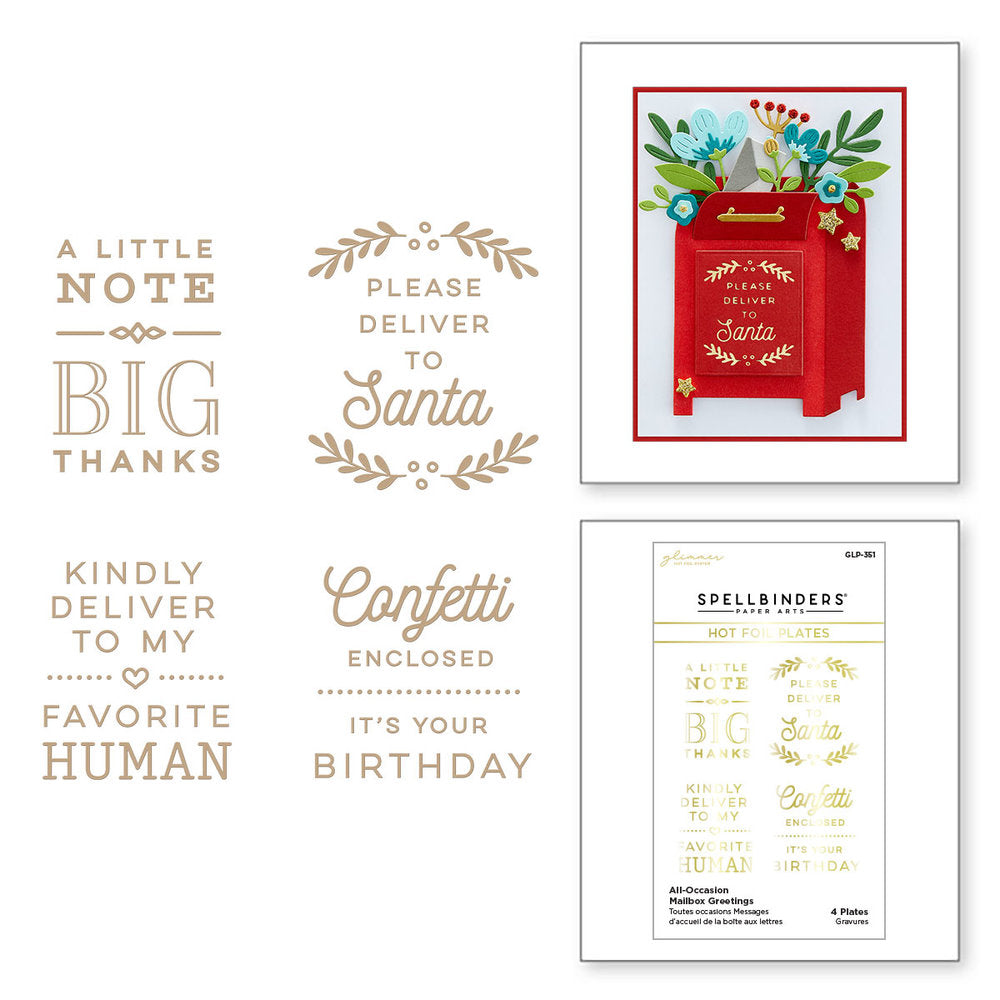 All-Occasion Mailbox Greetings Glimmer Hot Foil Plate