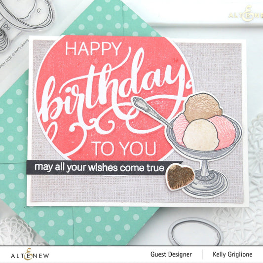 Altenew - 3D Dembossing Folder - Modern Birthday Faux Letterpress