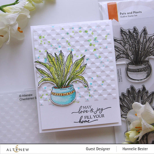 Altenew - 3D Embossing Folder - Checkered Squares