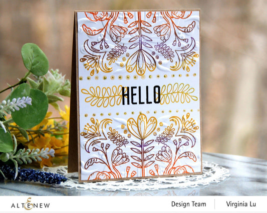 Altenew - 3D Embossing Folder - Folk Art Motif