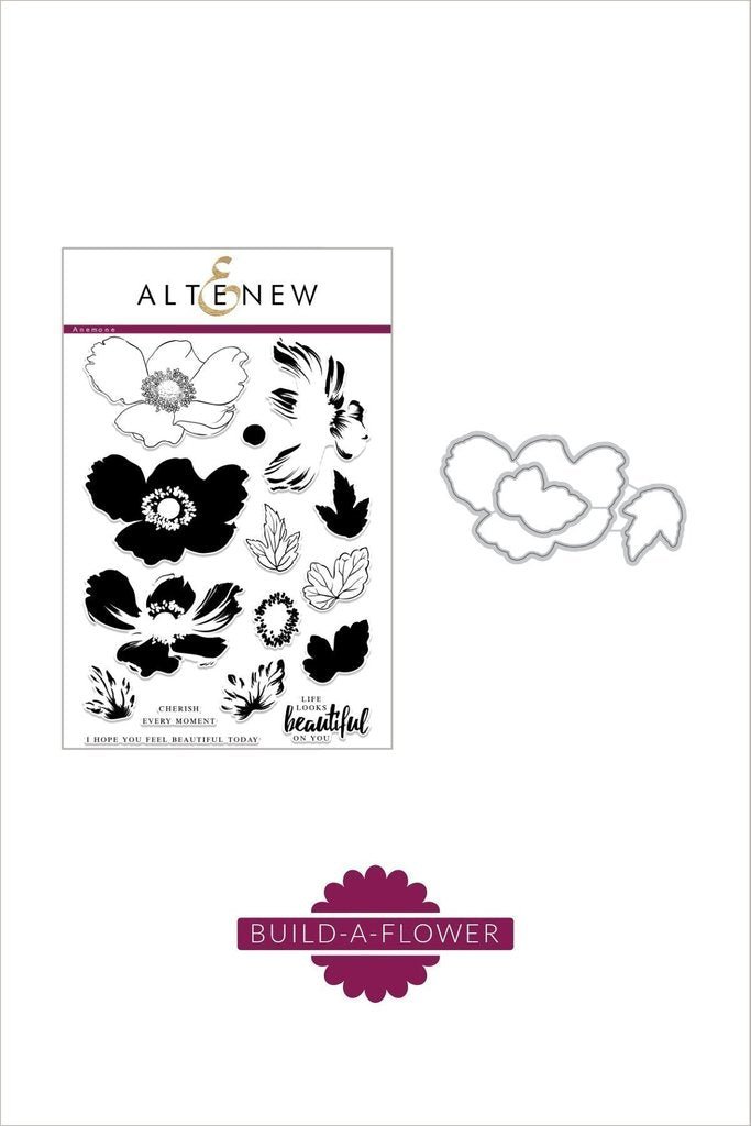 Altenew - Build A Flower: Anemone - Clear Stamps 6x8 & Stanzen