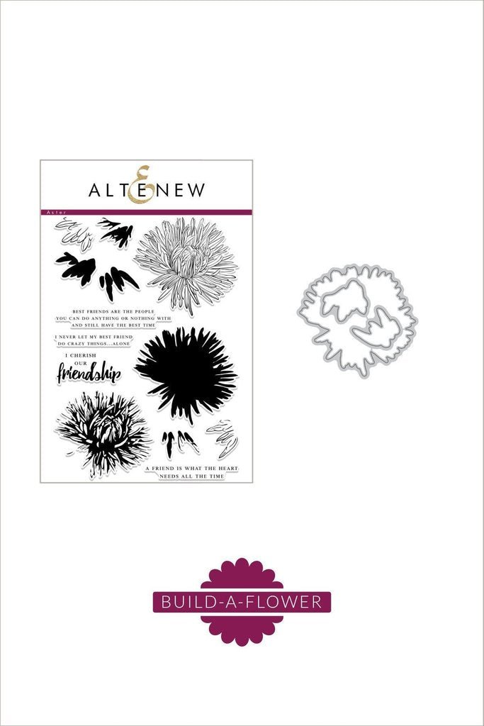 Altenew - Build A Flower: Aster - Clear Stamps 6x8 und Stanzen