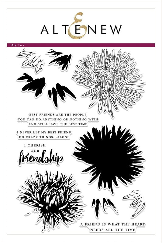 Altenew - Build A Flower: Aster - Clear Stamps 6x8 und Stanzen