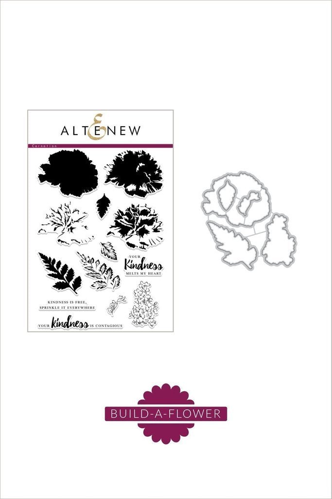 Altenew - Build A Flower: Carnation - Clear Stamps 6x8 und Stanzen