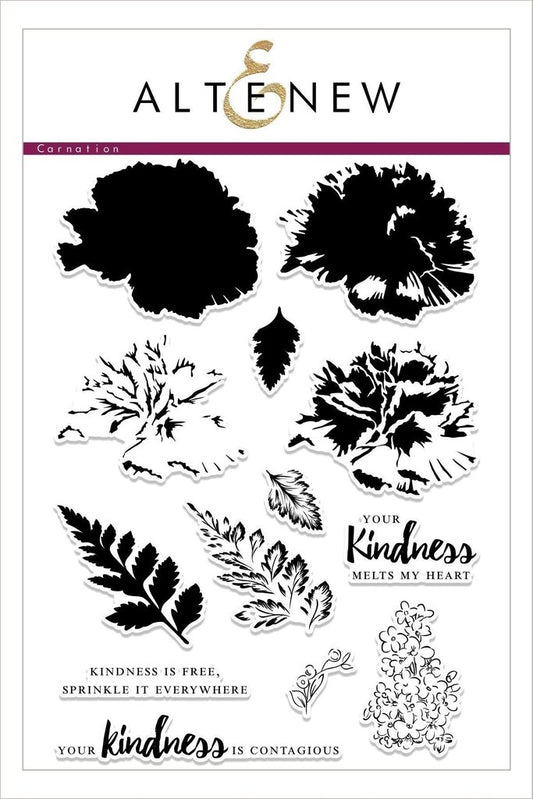 Altenew - Build A Flower: Carnation - Clear Stamps 6x8 und Stanzen