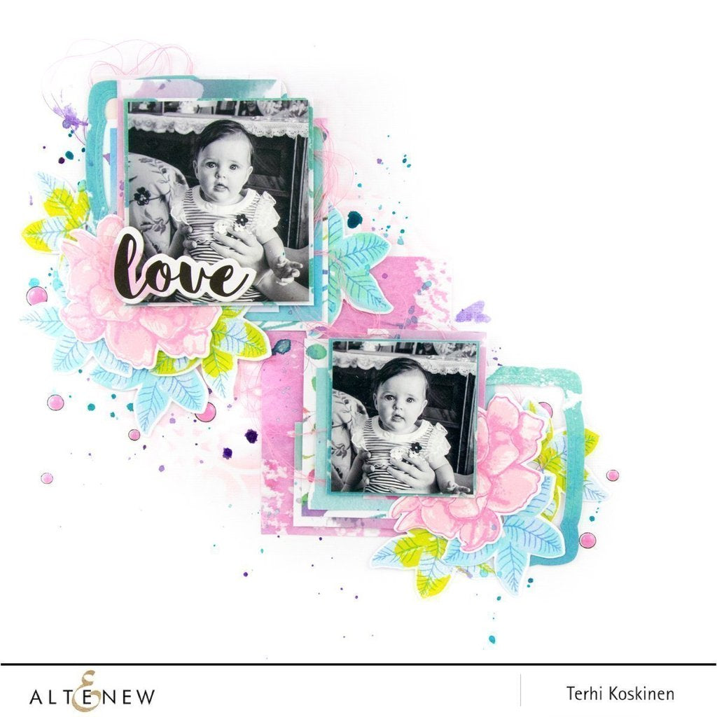 Altenew - Build A Flower: Gardenia - Clear Stamps 6x8 und Stanzen