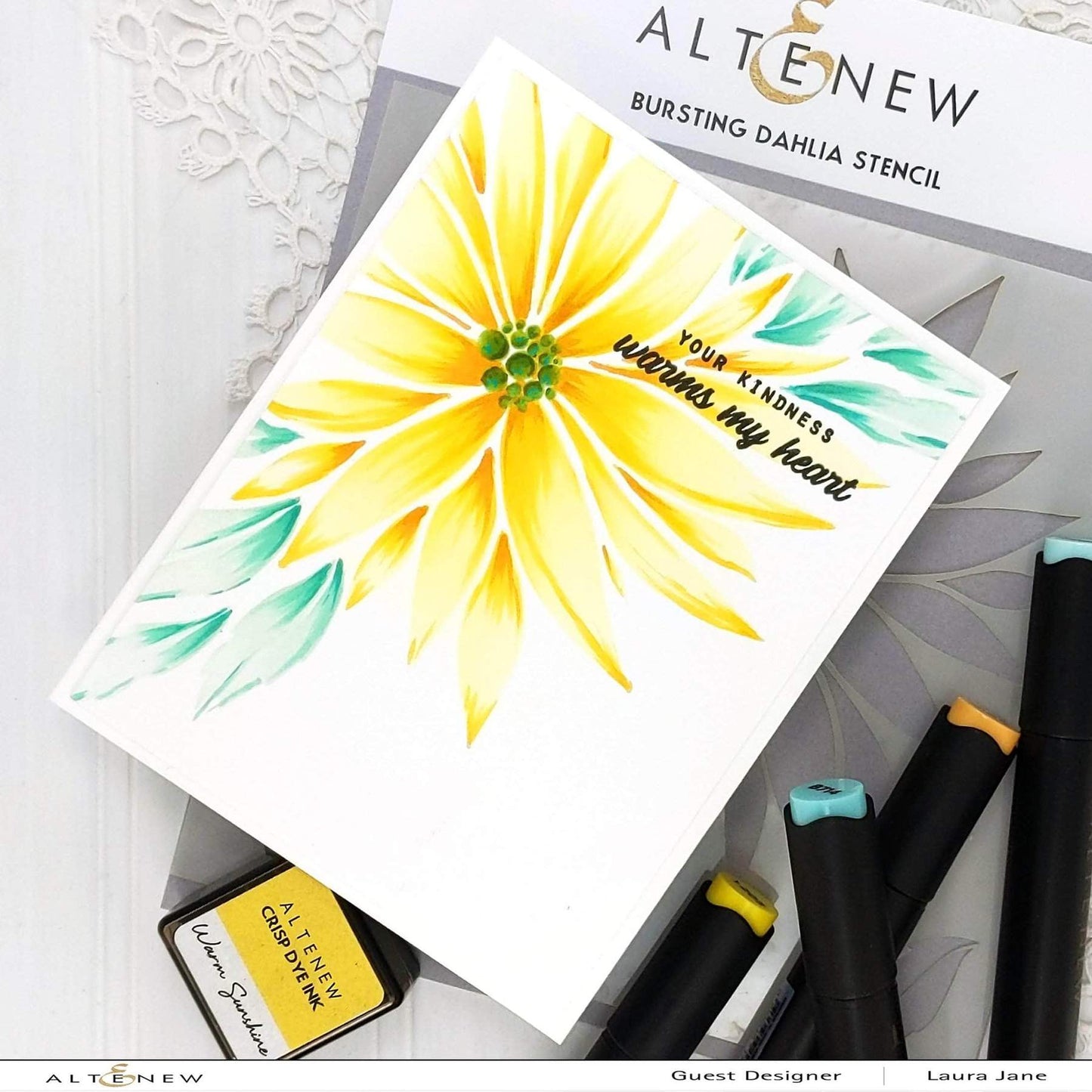 Altenew - Bursting Dahlia - Schablone