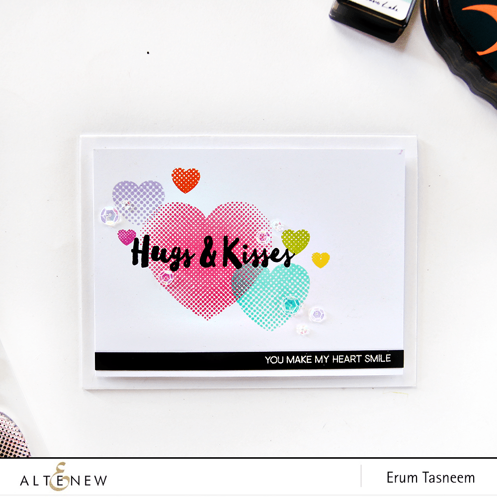 Altenew - Halftone Hearts - Clear Stamps 6x8