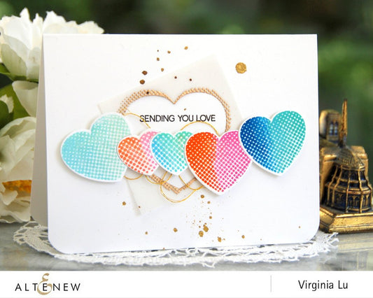 Altenew - Halftone Hearts - Clear Stamps 6x8