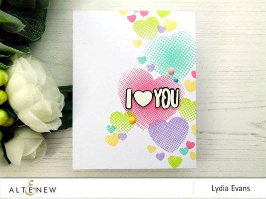 Altenew - Halftone Hearts - Stanzen