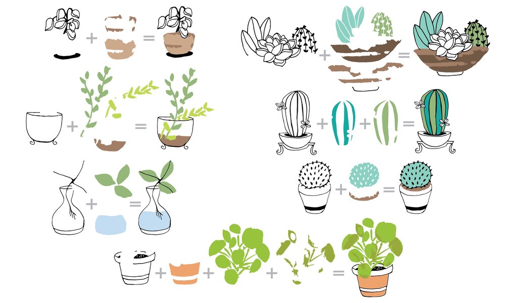 Altenew - Indoor Garden - Clear Stamps 6x8