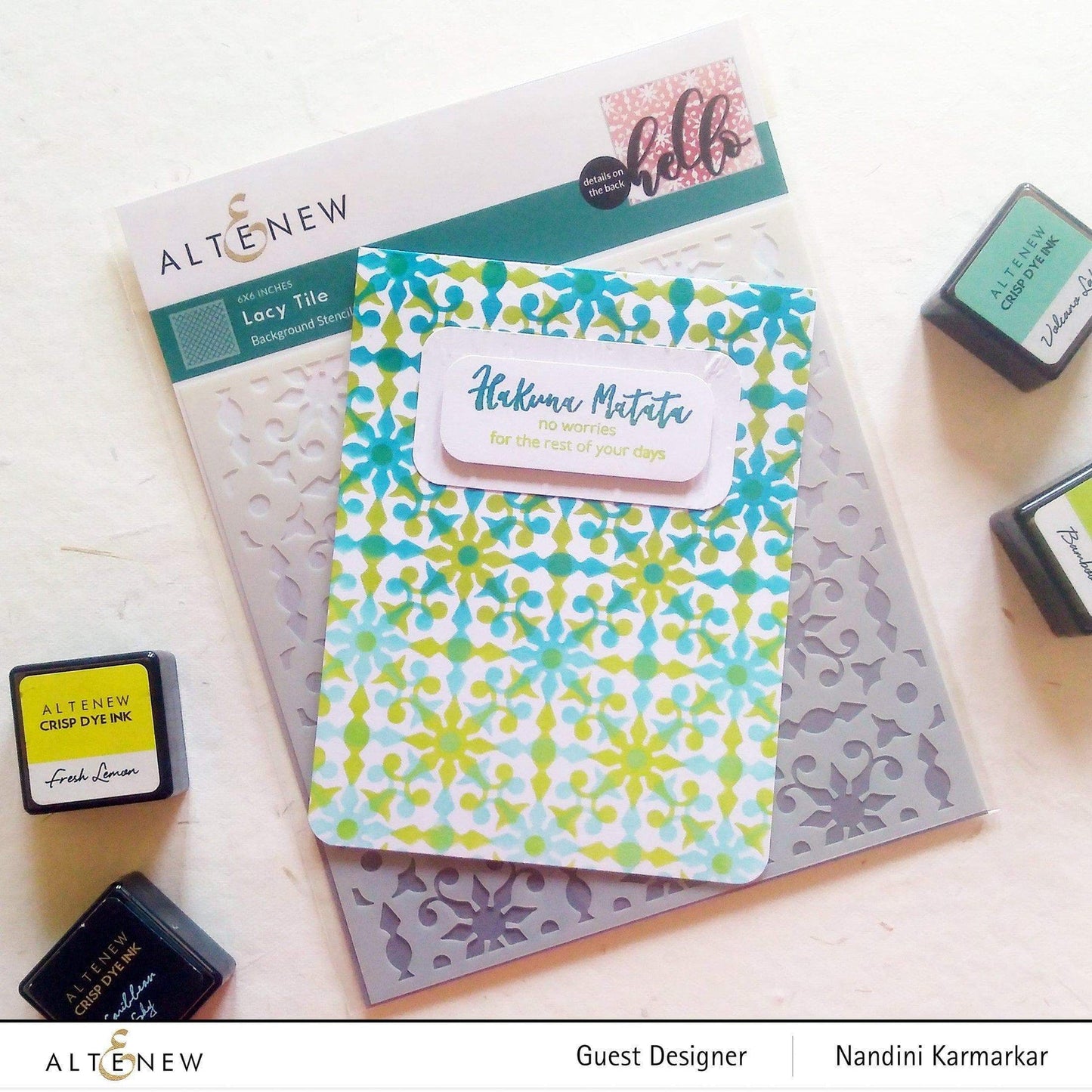 Altenew - Lacy Tile - Schablone