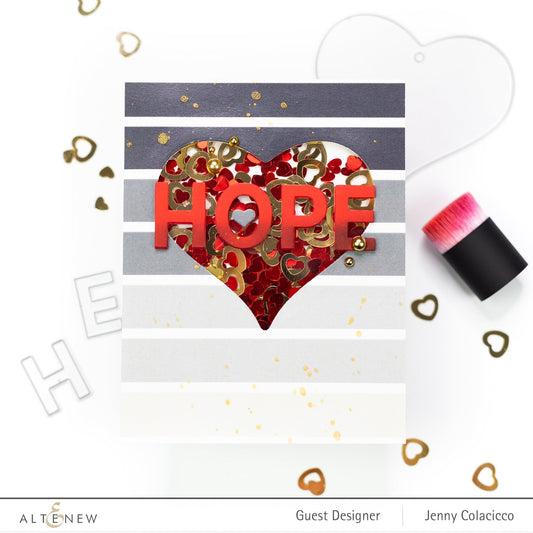 Altenew - Layered Gift Tag - Heart - Stanzen