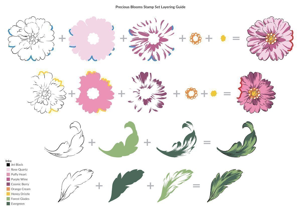 Altenew - Precious Blooms - Clear Stamps 6x8
