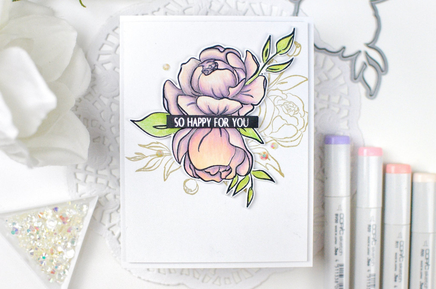 Altenew - Precious Peony - Clear Stamp 6x8