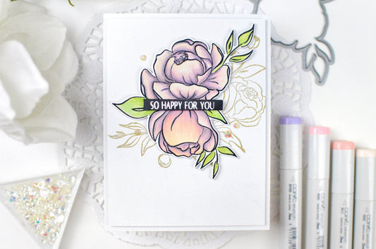 Altenew Precious Peony Clear Stamp 6x8