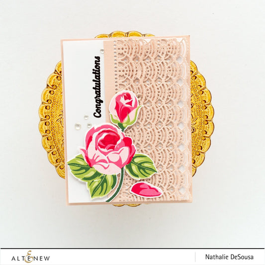 Altenew Masking Stencil Schablone 15x15cm Rosy Outlook