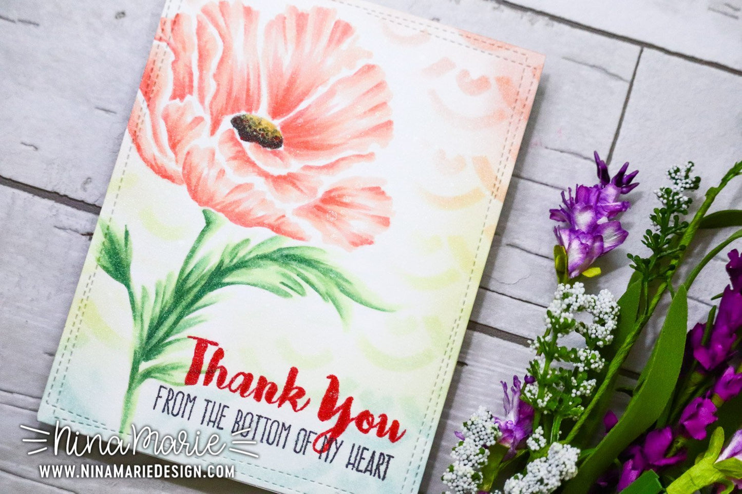 Altenew - Schablone - Poppy Bloom