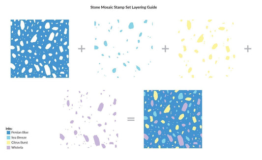 Altenew Stone Mosaic Clear Stamp 6x8