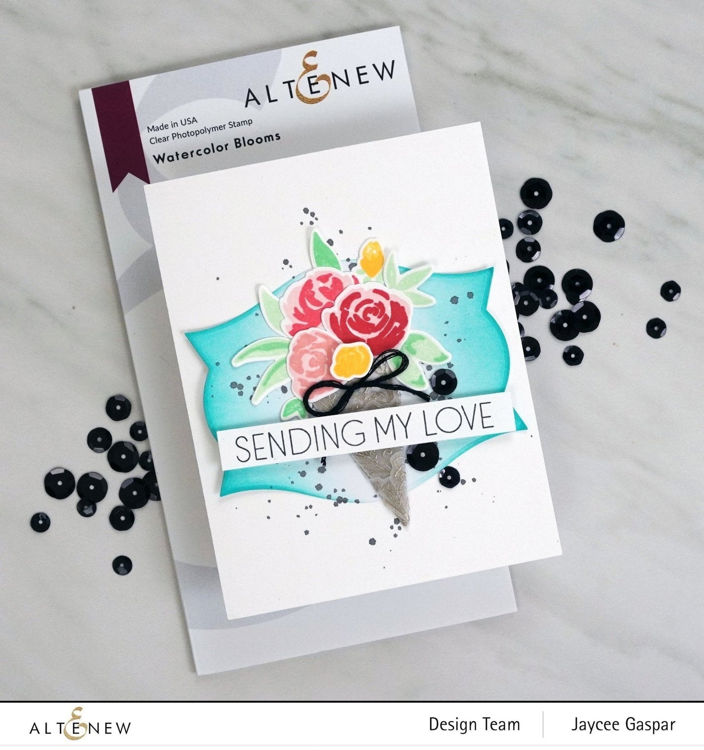 Altenew Watercolor Blooms Clear Stamps + Stanzen