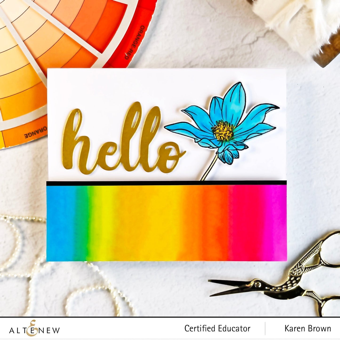 Altenew - Mini Dahlia Bright Eyes - Stanze | bastel-traum.ch