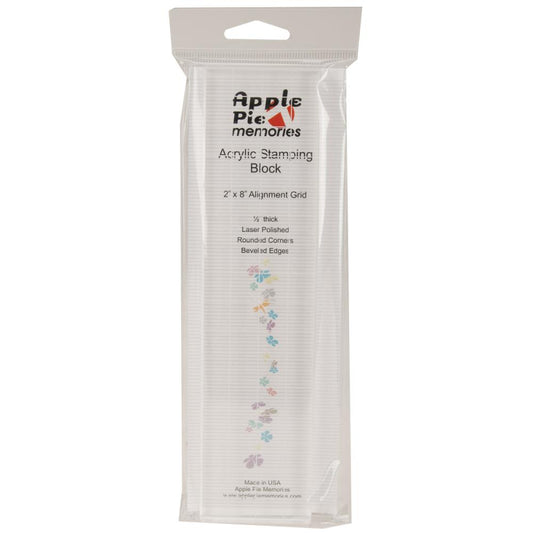 Apple Pie Memories - Acrylblock 2x8" w. Grid
