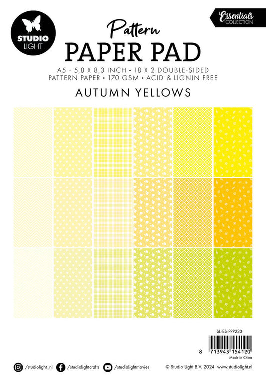 Autumn Yellow A5 Paper Pad