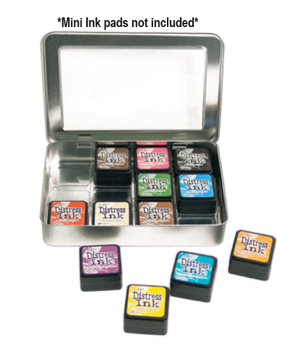 Ranger mini distress ink storage tin case