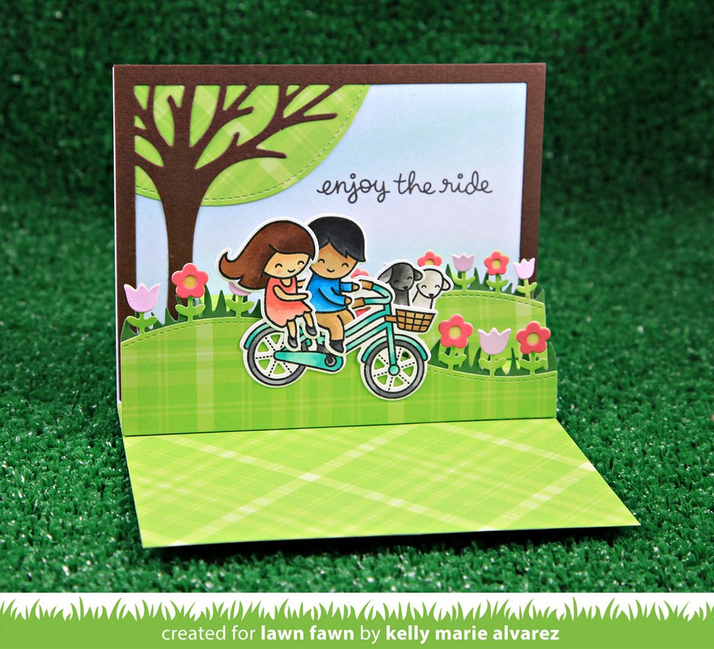Lawn Fawn - Grassy Hillside Pop-Up Add-On - Stanze