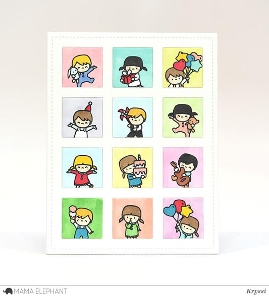Mama Elephant Little Girl Agenda Clear Stamp 4x6