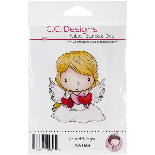 C.C. Designs - Angel Wings (Rubberstamp)