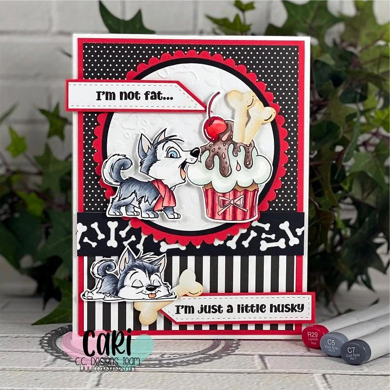 C.C. Designs - Doc the Husky - Clear Stamp Set 4x6