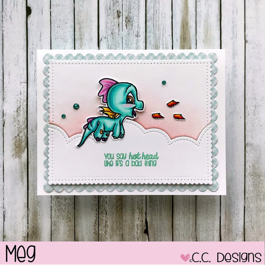 C.C. Designs - Dragons - Clear Stamp 4x6
