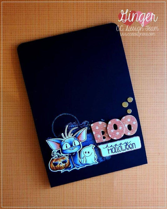 C.C. Designs Tiny Halloween Clear Stamp 4x6