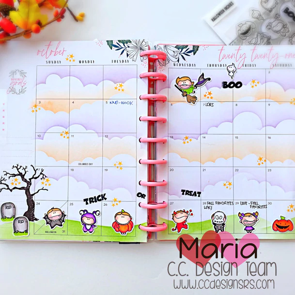 C.C. Designs - Halloween Inchies - Clear Stamp Set 4x8