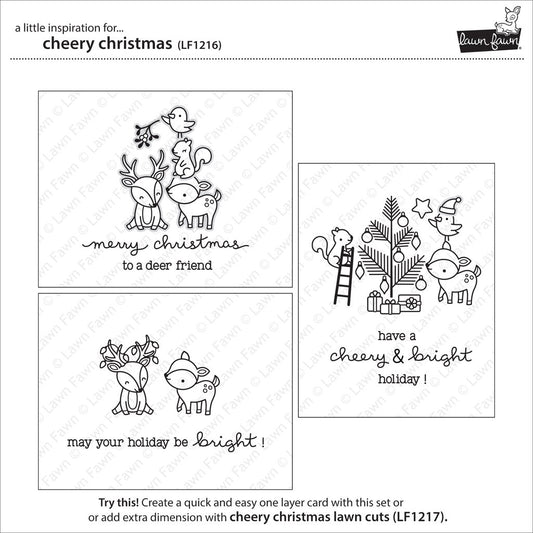 Lawn Fawn - cheery christmas - Clear Stamp 4x6