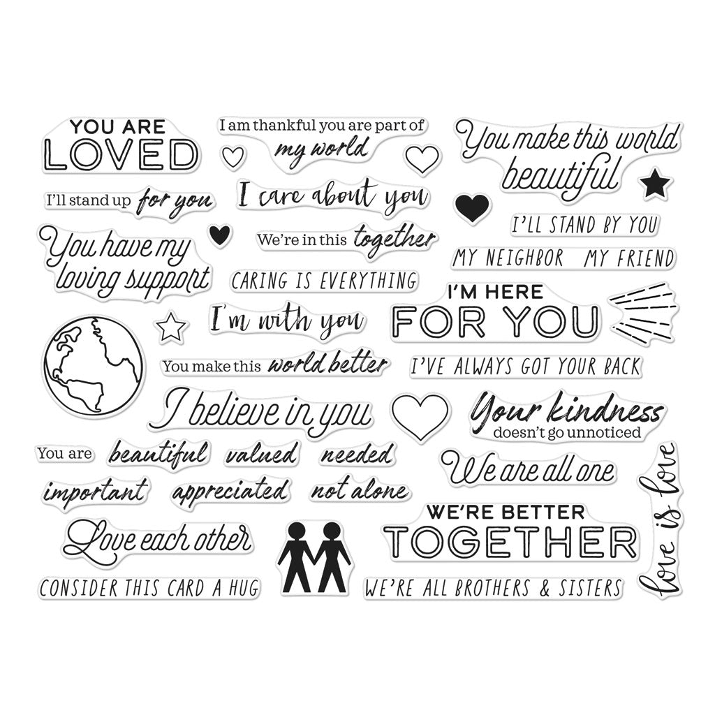 Hero Arts - You Are Loved Messages - Clear Stamps 6x8