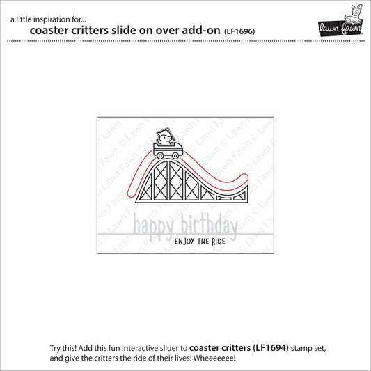 Lawn Fawn - Coaster Critters Slide On Over Add-On - Stanzen