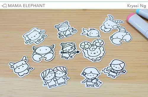 Mama Elephant - Creative Cuts - Cosmic Stars