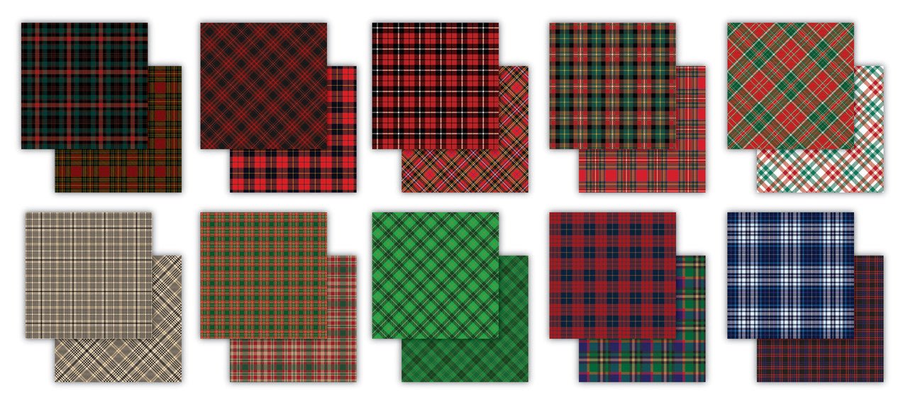 Craft Consortium - Paper Pad Essential Craft Papers 6x6 - Tartan