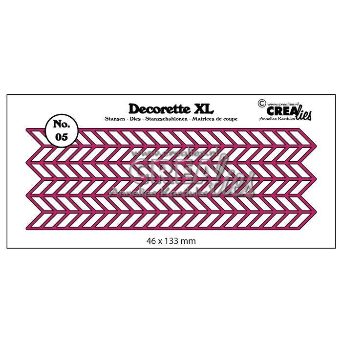 Crealies - Decorette XL Stanzschablone No. 05 Zickzack