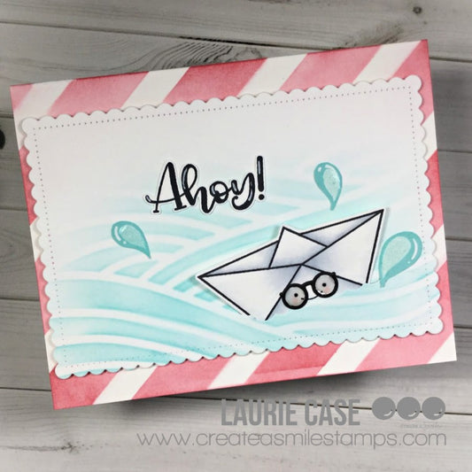 Create a Smile - Wide Stripes - Schablone 6x6