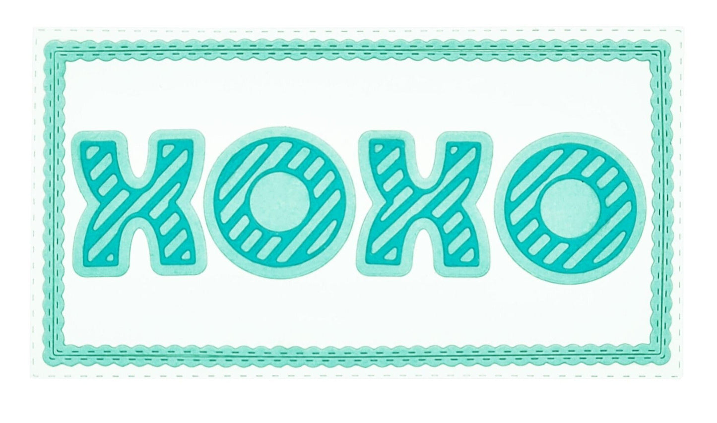 Bsp. XOXO Creative Craftlab Striped Alphabet Cutting Dies