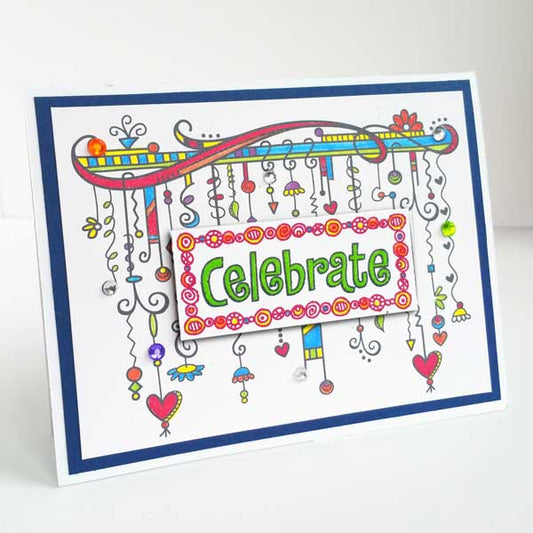 Dare 2 B Artzy - Stempelset 4x6" - Fun Titles