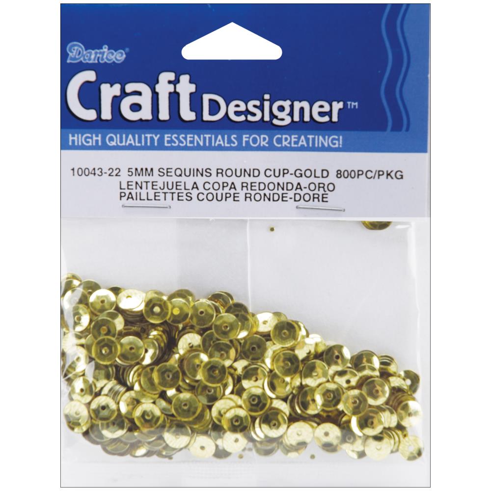 Darice - Pailetten 5mm - Gold