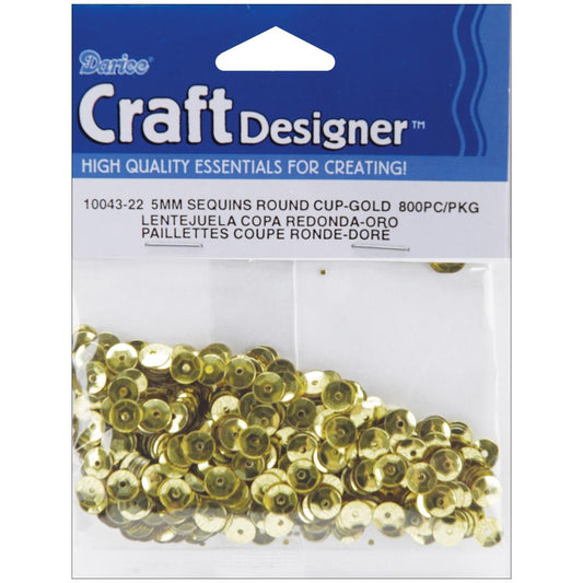 Darice - Pailetten 5mm - Gold