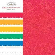 Doodlebug Primary Sugar Coated Assortment Pack Cardstock 6x6