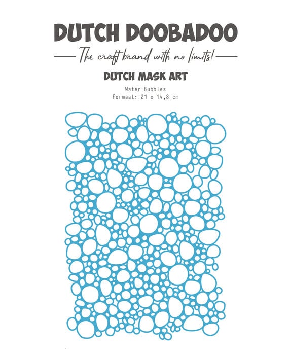 Dutch Doobadoo Mask Art Water Bubbles A5 – Sea World Schablone mit Wasserblasen